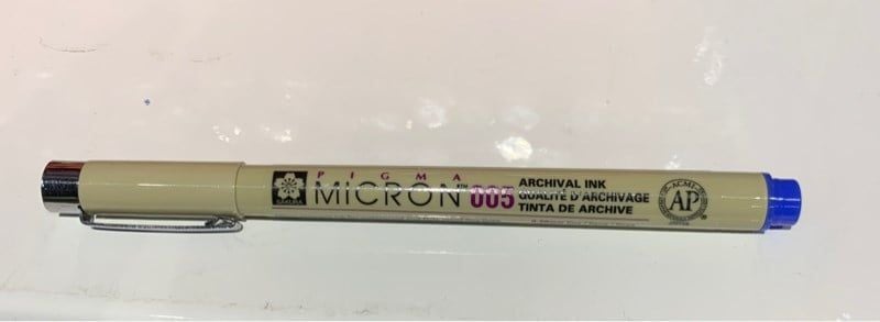 Bút kim vẽ kỹ thuật Pigma Micron 005 Màu Xanh Dương 