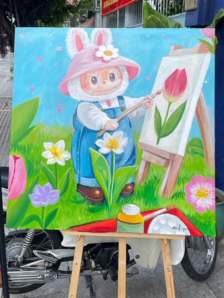  Tranh chim Toucan mỏ thuyền 90x90 