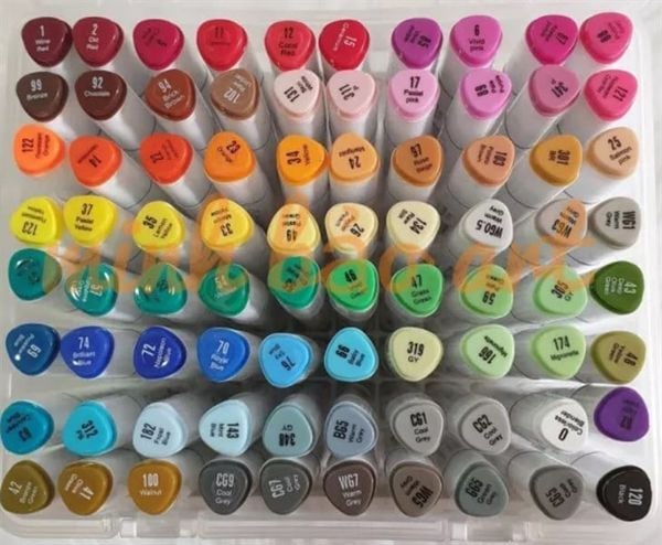  60 colors marker pen with double head (Lẻ/1cây) 