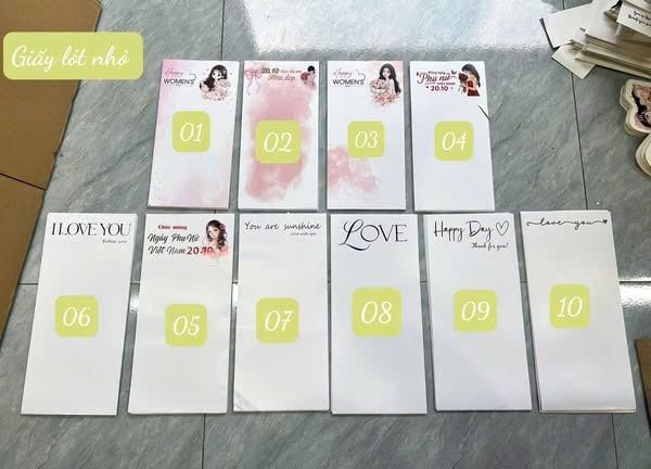  Giấy lót nhỏ 1-3 bông 