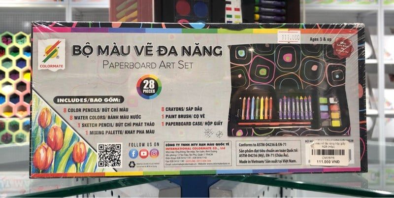  Bộ Màu Vẽ Hộp Giấy Cao Cấp MS-28PB 