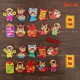  Set 10 Tag gỗ treo trang trí tết 