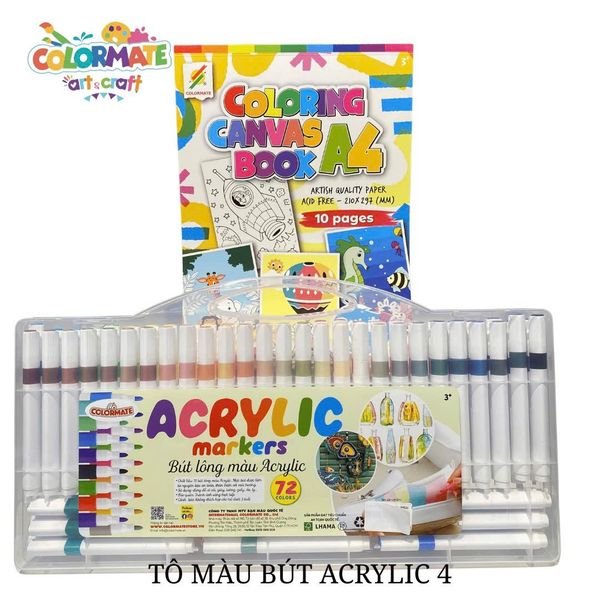  Combo TÔ MÀU BÚT ACRYLIC 4 