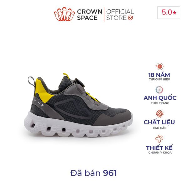  Giày Sneaker Bé Trai Khóa Vặn Cao Cấp, Cá Tính, Êm Ái | Crown Space CRUK8061 