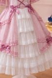  Váy Công Chúa Lolita Gấm Nổi Phối Ren Xếp Tầng Ngọt Ngào | Crown Space CKGS3860810.P 
