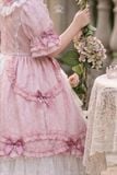  Váy Công Chúa Lolita Gấm Nổi Phối Ren Xếp Tầng Ngọt Ngào | Crown Space CKGS3860810.P 