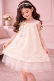  Váy Bé Gái Ren Tulle 2 Tầng Hoa 3D Kết Nơ Tulip Mơ Mộng – Crown Space CKGS3860405 