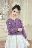  Áo Len Cardigan Bé Gái Đính Nơ/Bướm 3D Tiểu Thư Ngọt Ngào | Crown Space CKGL6451608/CKGL6451609 