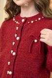  Áo Len Cardigan Bé Gái Đính Ngọc Trai Sang Trọng | Crown Space CKGL6451903 