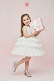  Váy Công Chúa Bé Gái Xếp Tầng Voan Bồng Bềnh Gắn Nơ | Crown Space CKGS38514012 