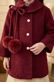  Áo Khoác Dạ Lông Thỏ Cổ Nơ Bông Tiểu Thư | Crown Space CKGL63517031 