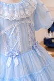  Váy Công Chúa Lolita Xanh Pastel Xếp Tầng Phối Ren Ngọt Ngào | Crown Space CKGS3860809.BL 