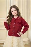  Áo Len Cardigan Bé Gái Đính Ngọc Trai Sang Trọng | Crown Space CKGL6451903 