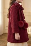  Áo Khoác Dạ Lông Thỏ Cổ Nơ Bông Tiểu Thư | Crown Space CKGL63517031 