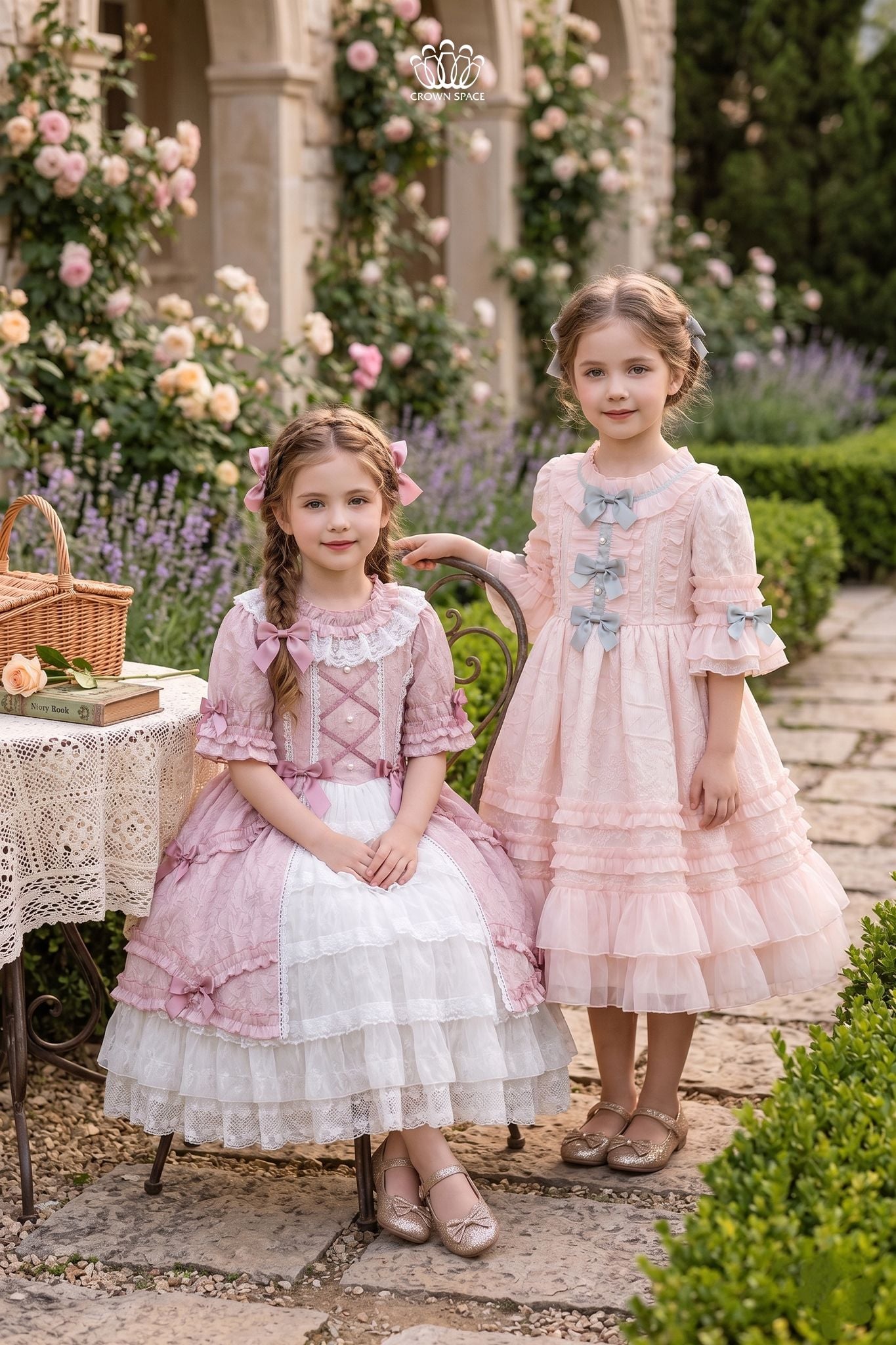  Váy Công Chúa Lolita Gấm Nhăn Phối Nơ Thanh Lịch | Crown Space CKGS3860811.P 