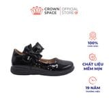  [Pre-order] Giày Đi Học School Shoes Bé Gái Da Bóng Đính Nơ Xinh Xắn, Tăng Chiều Cao 2cm | Crown Space CRUK3084 