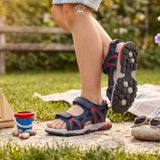  Sandal Thể Thao Bé Trai Chống Trượt, Bền Bỉ, Xanh Navy Cá Tính | Crown Space CRUK584.NV 