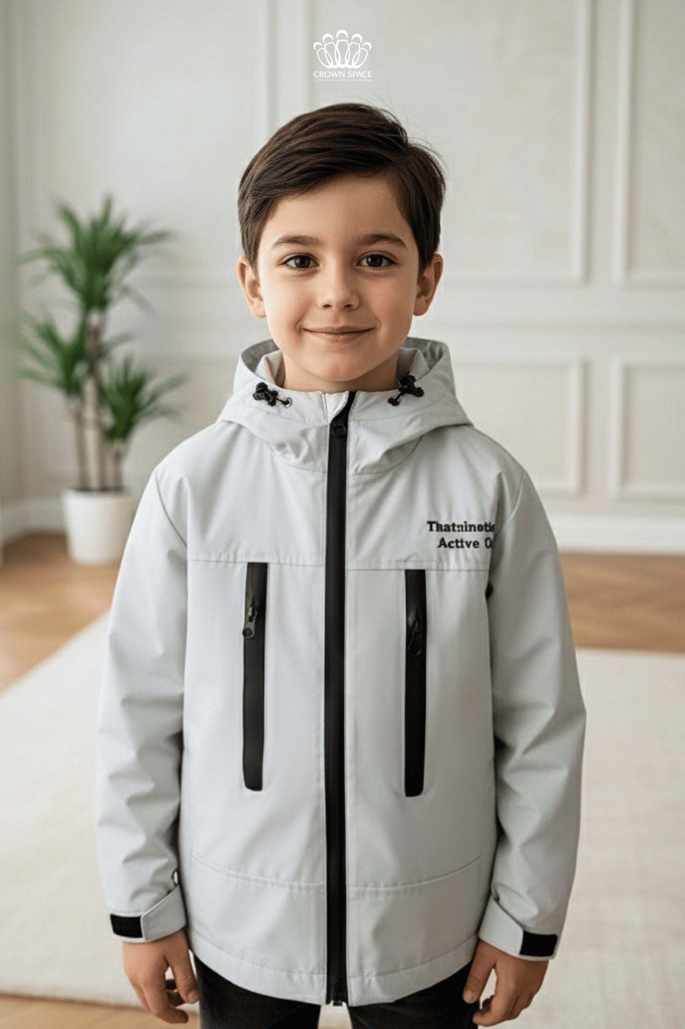  Áo Khoác Gió Bé Trai Thiết Kế Thể Thao Năng Động | Crown Space CKBL63514017 