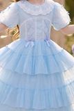  Váy Công Chúa Lolita Xanh Pastel Xếp Tầng Phối Ren Ngọt Ngào | Crown Space CKGS3860809.BL 