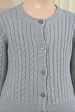  Áo Khoác Len Cardigan Bé Gái Dệt Vặn Thừng Phong Cách Anh Quốc | Crown Space CKGL6451611/CKGL6451613 