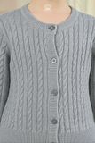 Áo Khoác Len Cardigan Bé Gái Dệt Vặn Thừng Phong Cách Anh Quốc | Crown Space CKGL6451611/CKGL6451613 