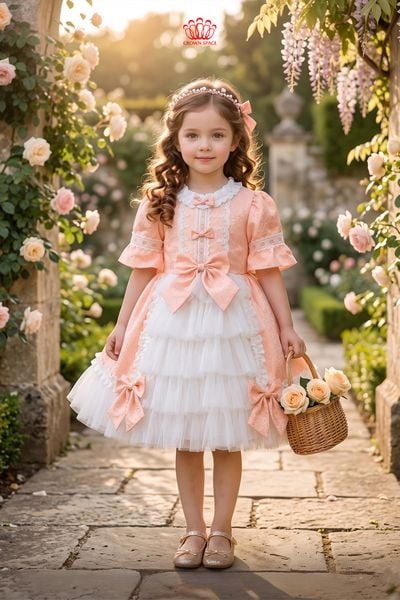  Váy Công Chúa Lolita Ngọt Ngào Xếp Tầng Phối Nơ Điệu Đà | Crown Space CKGS3860807.P 