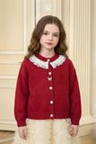  Áo Len Cardigan Bé Gái Cổ Ren Đính Đá Pha Lê | Crown Space CKGL6451902 
