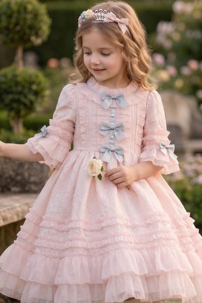  Váy Công Chúa Lolita Gấm Nhăn Phối Nơ Thanh Lịch | Crown Space CKGS3860811.P 