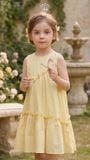  Váy Vải Bé Gái Dáng Suông Đính Nơ Xoè Tầng – Crown Space CKGS2860501 