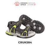  Sandal Thể Thao Cao Cấp Bé Trai Chống Trượt, Bền Bỉ, Xám Khói Hiện Đại | Crown Space CRUK584.GY 