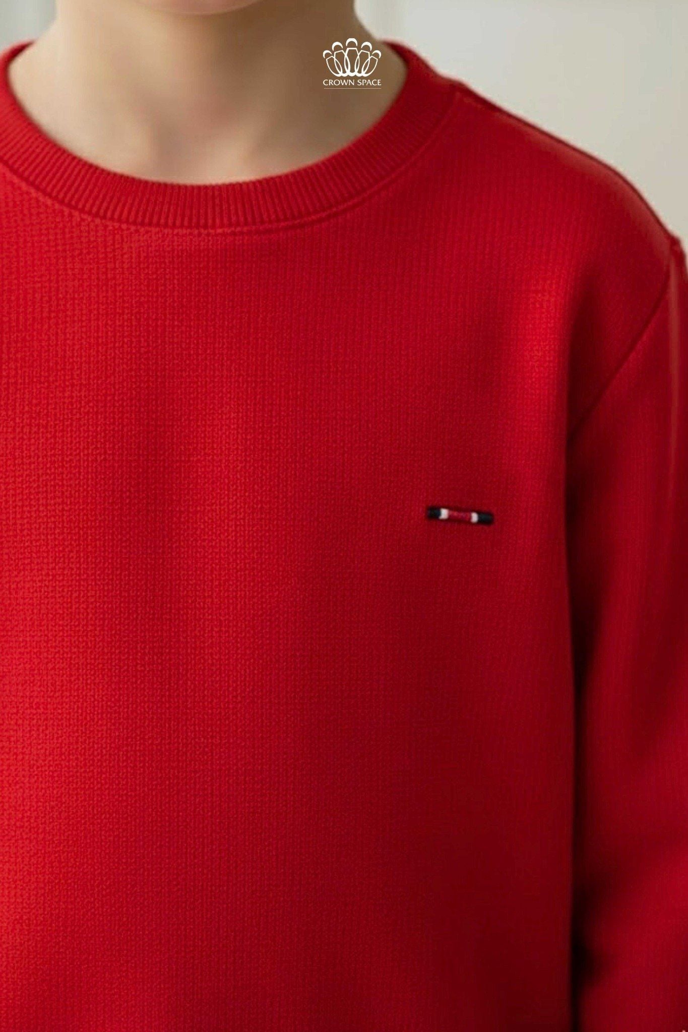  Áo Nỉ Bé Trai Cổ Tròn Basic Thiết Kế Tối Giản, Chất Liệu Dệt Nổi Cao Cấp | Crown Space CKBL51514016 