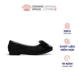  [Xả kho-Miễn Đổi Trả]Giày Búp Bê Bé Gái Đính Nơ Ren Đá Trái Tim, Êm Chân Chống Bẹt | Crown Space CRUK3181 