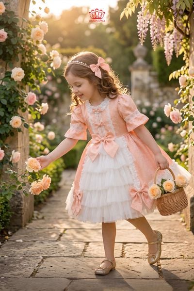  Váy Công Chúa Lolita Ngọt Ngào Xếp Tầng Phối Nơ Điệu Đà | Crown Space CKGS3860807.P 