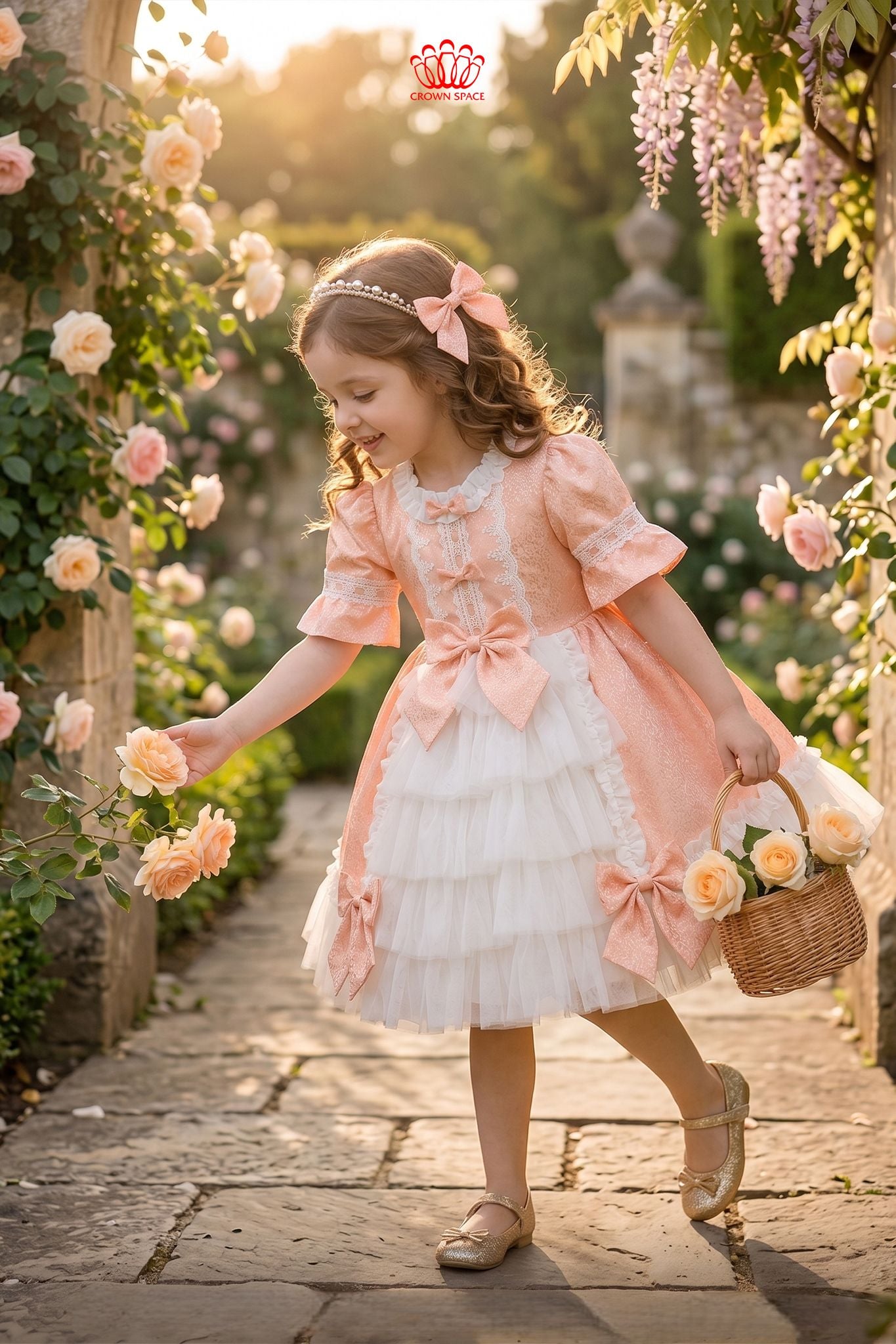  Váy Công Chúa Lolita Ngọt Ngào Xếp Tầng Phối Nơ Điệu Đà | Crown Space CKGS3860807.P 