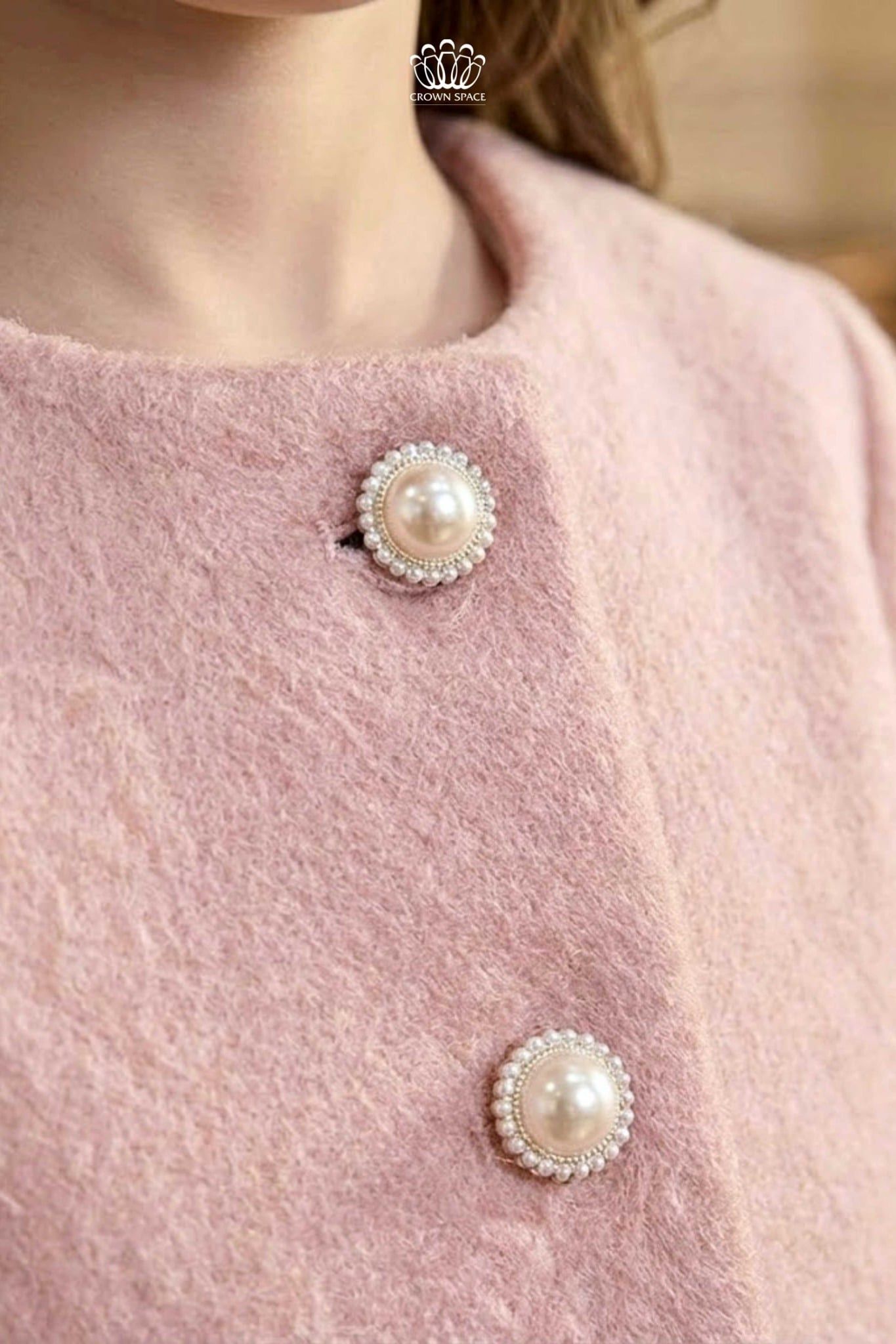  Set Áo Váy Dạ Lông Thỏ Thượng Hạng Phối Bèo Voan Cứng | Crown Space CKGL6351701/CKGS6851701 