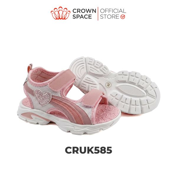  Sandal Thể Thao Bé Gái Siêu Nhẹ, Thoáng Khí, Hồng Kẹo Ngọt | Crown Space CRUK585.PK 