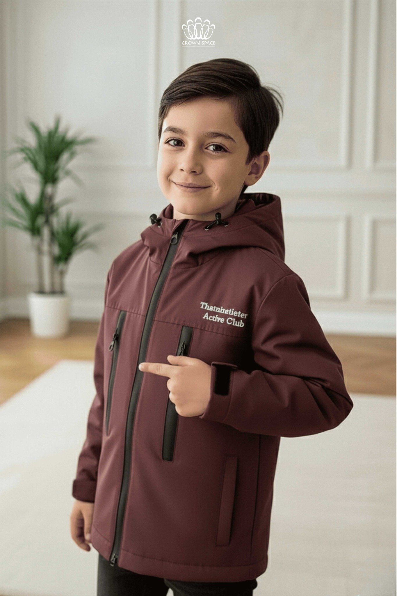 Áo Khoác Gió Bé Trai Thiết Kế Thể Thao Năng Động | Crown Space CKBL63514017 