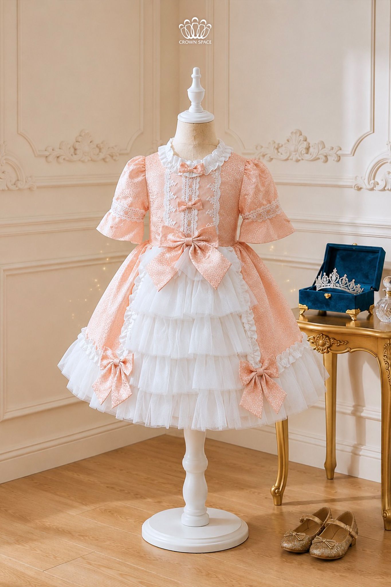  Váy Công Chúa Lolita Ngọt Ngào Xếp Tầng Phối Nơ Điệu Đà | Crown Space CKGS3860807.P 