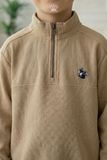  Áo Nỉ Bé Trai Cổ Zip Thời Thượng - Màu Nâu Phong Cách Hàn Quốc | Crown Space CKBL5151402 
