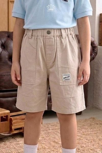  Quần Short Kaki Bé Trai Túi Hộp Phong Cách Cá Tính – Crown Space CKBS2660307 