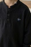  Áo Nỉ Kiểu Henley Dài Tay Bé Trai Chất Liệu Waffle Knit Ấm Áp | Crown Space CKBL5151402 