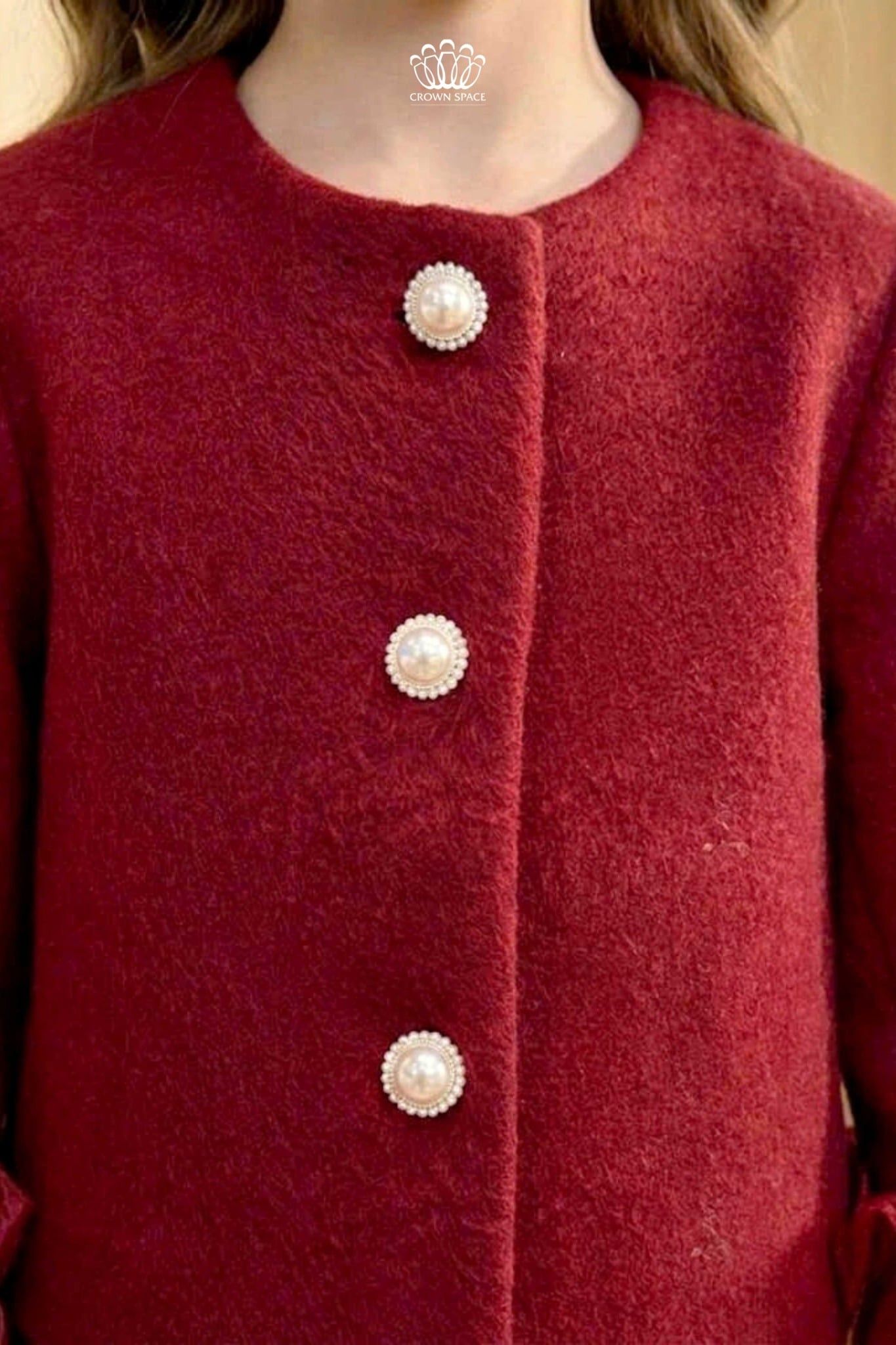  Set Áo Váy Dạ Lông Thỏ Thượng Hạng Phối Bèo Voan Cứng | Crown Space CKGL6351701/CKGS6851701 