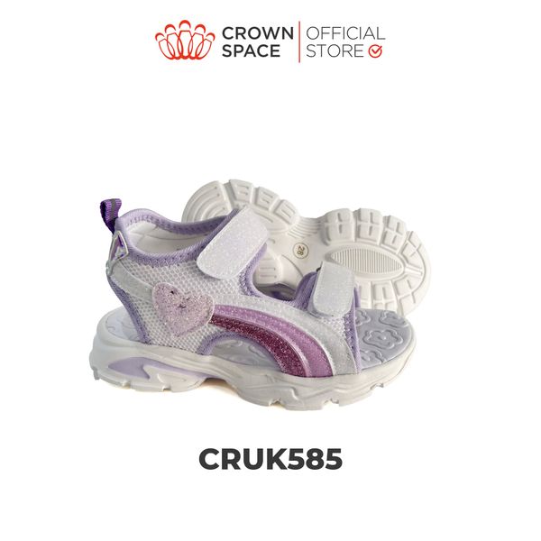  Sandal Thể Thao Cao Cấp Bé Gái Siêu Nhẹ, Thoáng Khí, Tím Mộng Mơ | Crown Space CRUK585.PU 