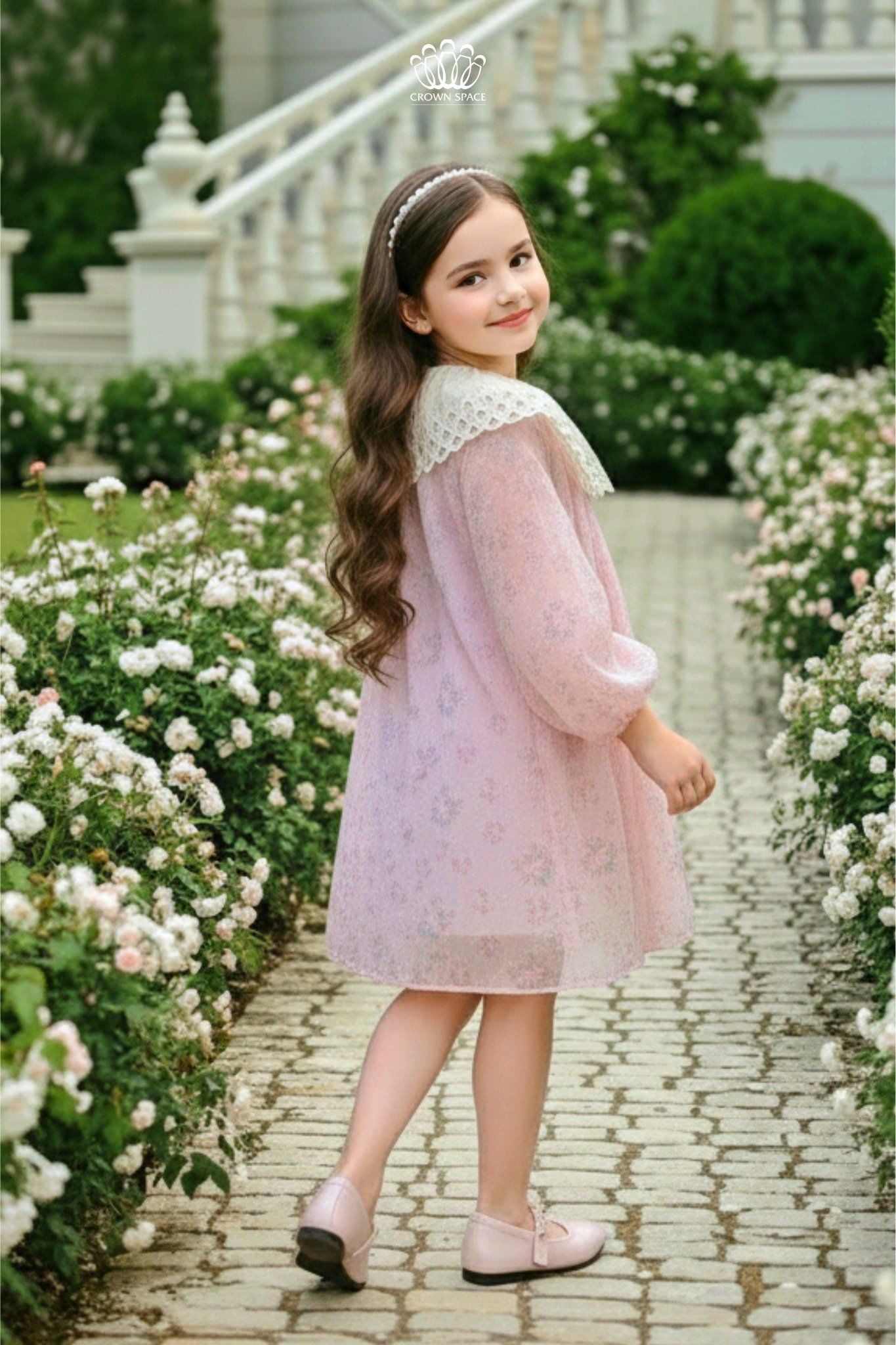  Váy Bé Gái Hoa Nhí Chất Cotton Mềm Mại CROWN SPACE CKGL38514020 