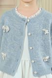  Áo Len Cardigan Bé Gái Đính Nơ/Bướm 3D Tiểu Thư Ngọt Ngào | Crown Space CKGL6451608/CKGL6451609 