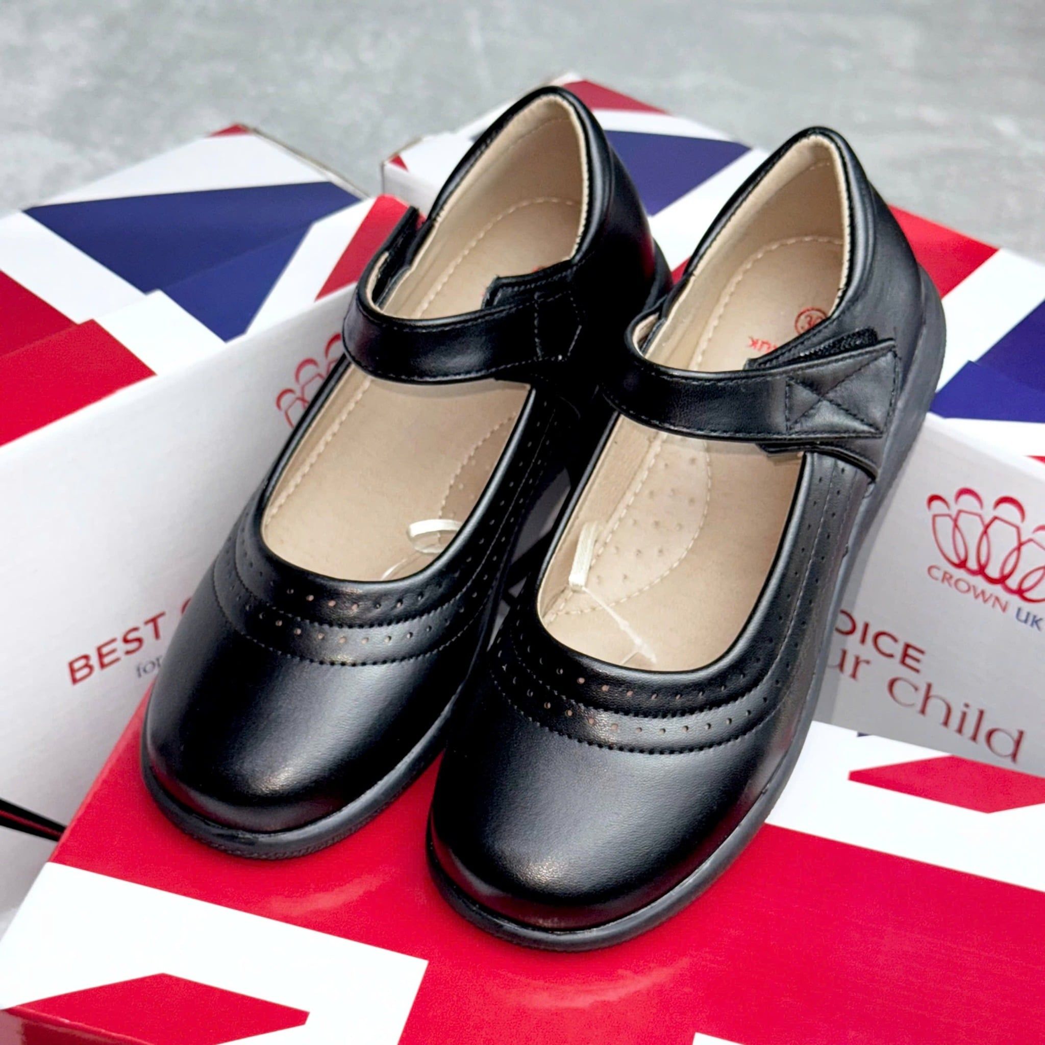  (VIP Private Sale) Giày Đi Học School Shoes Bé Gái Công Chúa Cao Cấp, Êm Nhẹ, Thời Trang | Crown Space CRUK3086 