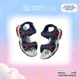 (VIP Private Sale) Sandal Thể Thao Bé Trai Chống Trượt, Bền Bỉ, Xanh Navy Cá Tính | Crown Space CRUK584.NV 
