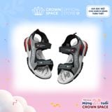  (VIP Private Sale) Sandal Thể Thao Bé Trai Chống Trượt, Bền Bỉ, Xám Đỏ Phá Cách | Crown Space CRUK586.GY 