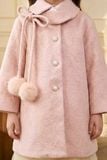  Áo Khoác Dạ Lông Thỏ Cổ Nơ Bông Tiểu Thư | Crown Space CKGL63517031 