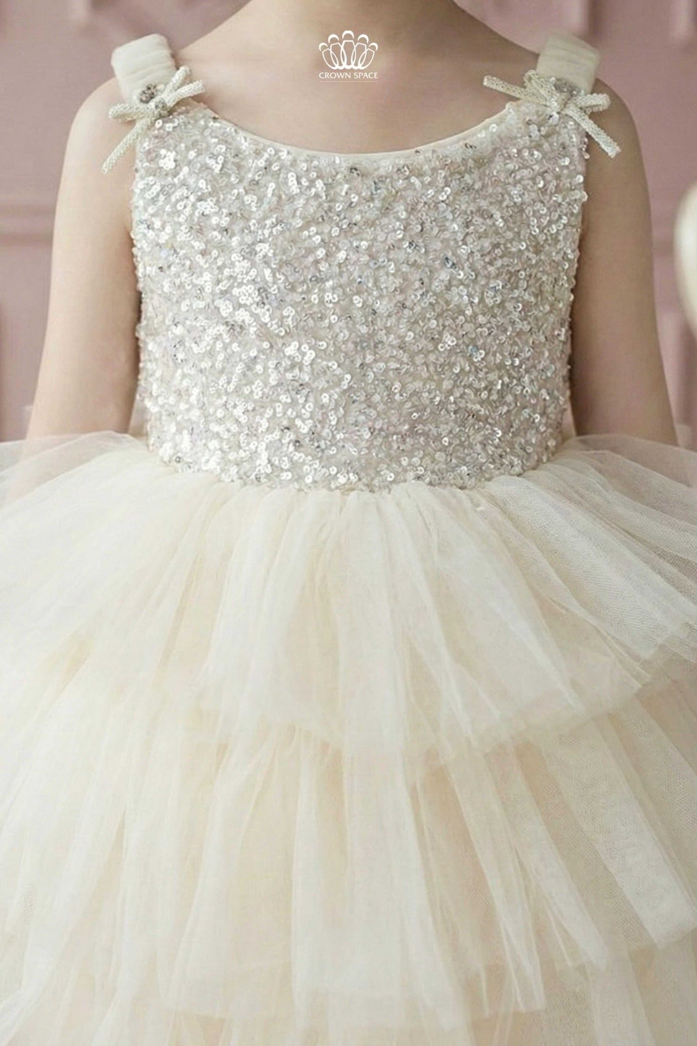  Váy Công Chúa Dạ Hội Đính Kim Sa Xếp Tầng Lộng Lẫy | Crown Space CKGS3851602 